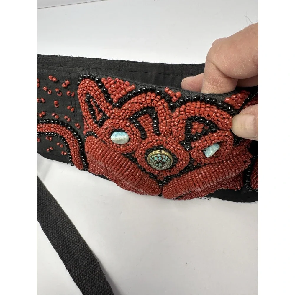Handmade Beaded Southwest Native Fanny Pack/Belt Turquoise‎ Embellishment
